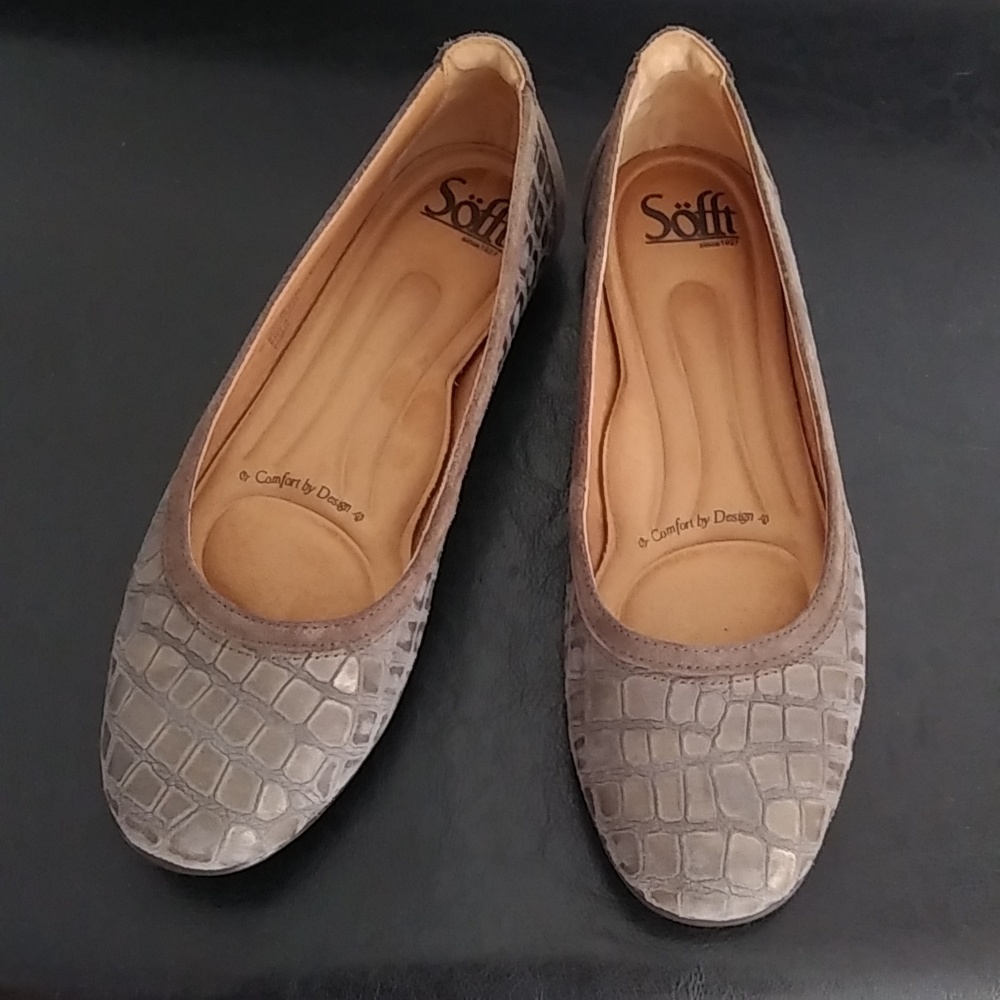 Sofft Leather Shoes 6M Taupe